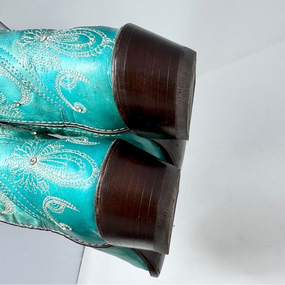 Cowboy Pro I Do Women's Wedding Turquoise Embroidered Western Boots - Picture 12 of 16